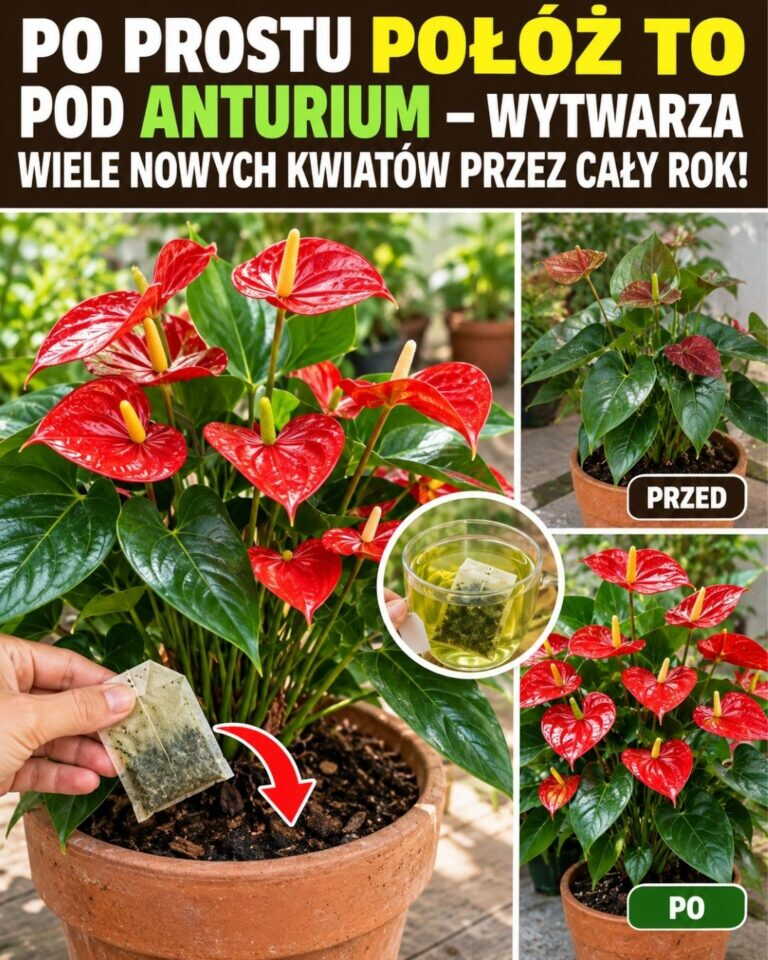 Po prostu połóż to pod anturium – wytwarza wiele nowych kwiatów przez cały rok!